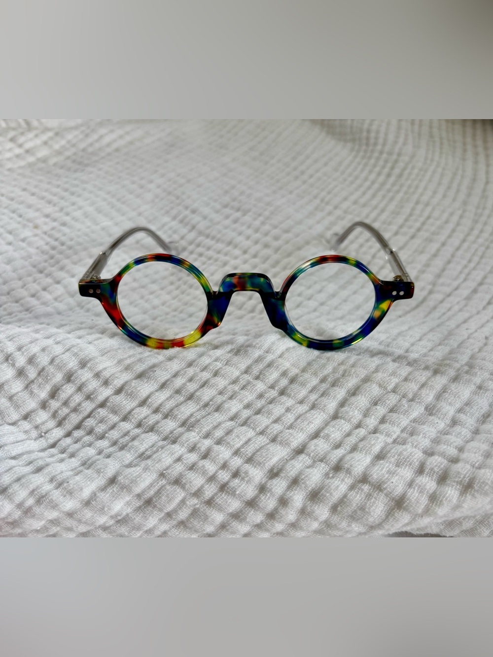 Colorful Round Glasses • Rainbow Acetate Frames